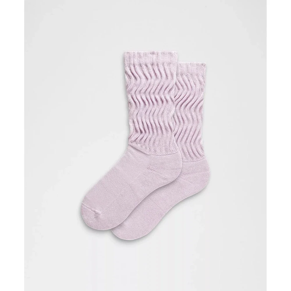 Lululemon-Unisex Slouch Socks-Lilac Play/Pink Pearl